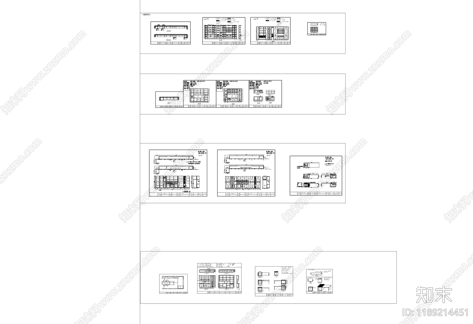 现代极简柜子cad施工图下载【ID:1189214451】