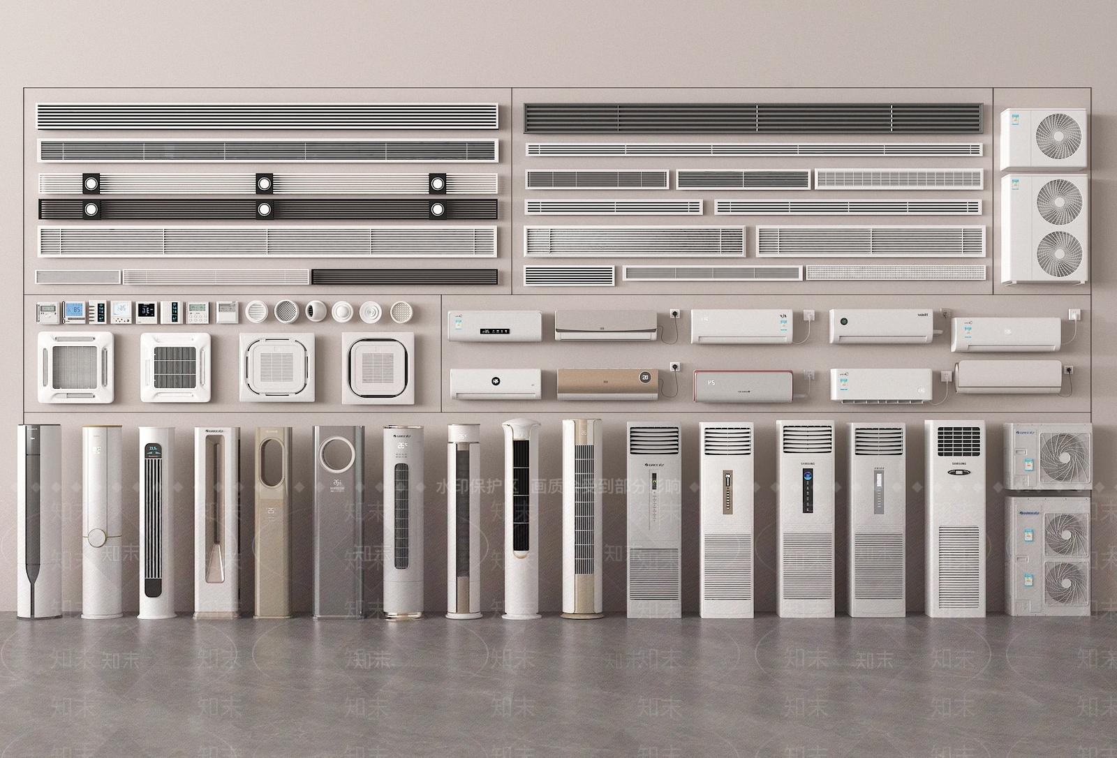 空调3D模型下载【ID:1189215448】