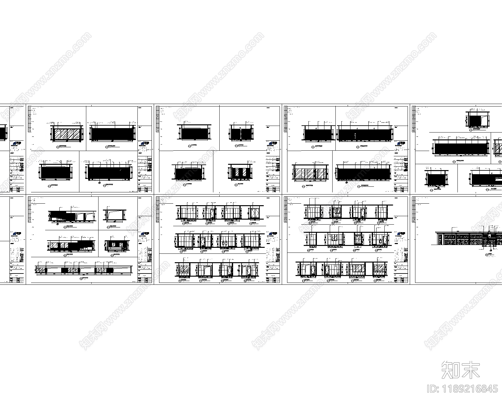 现代整体办公空间cad施工图下载【ID:1189216845】