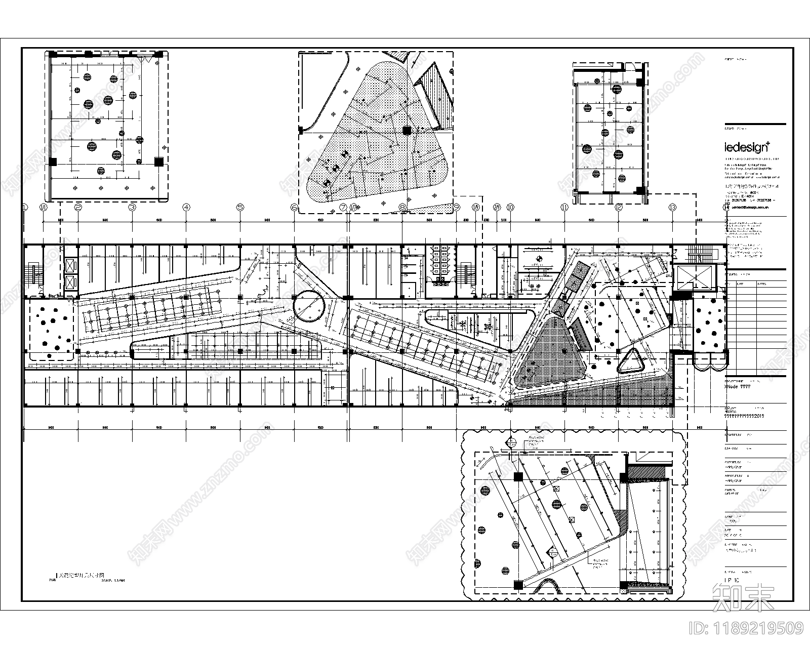 现代整体办公空间cad施工图下载【ID:1189219509】