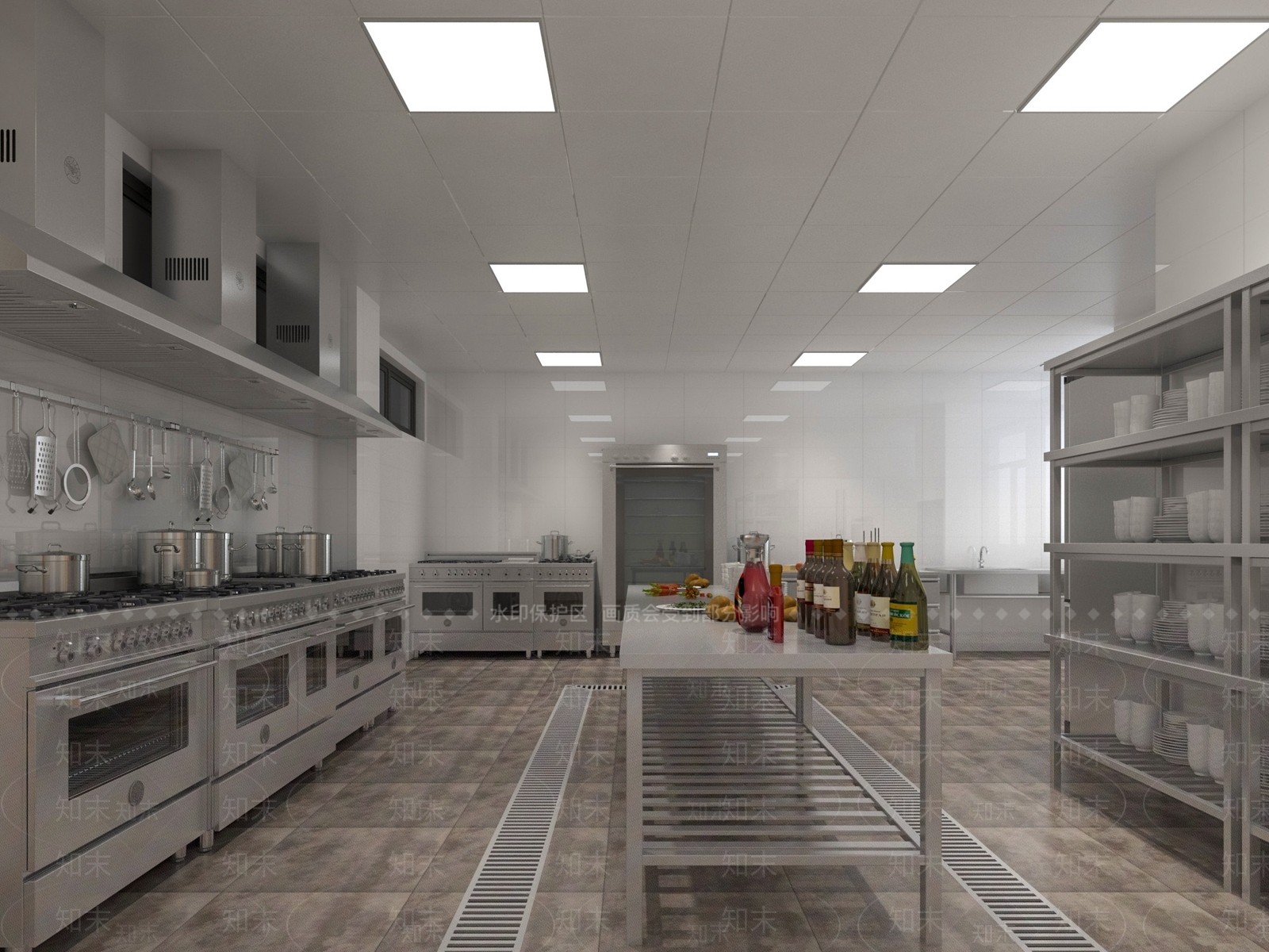 现代后厨3D模型下载【ID:1189219988】