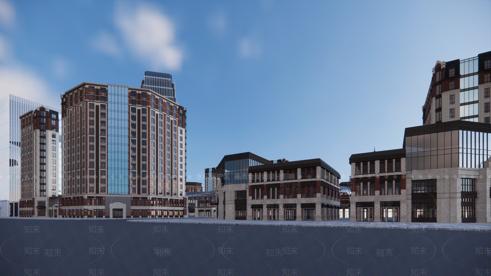 欧式商业街SU模型下载【ID:1189221434】
