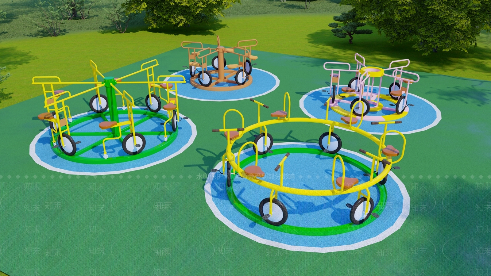 游乐设施SU模型下载【ID:1189225521】