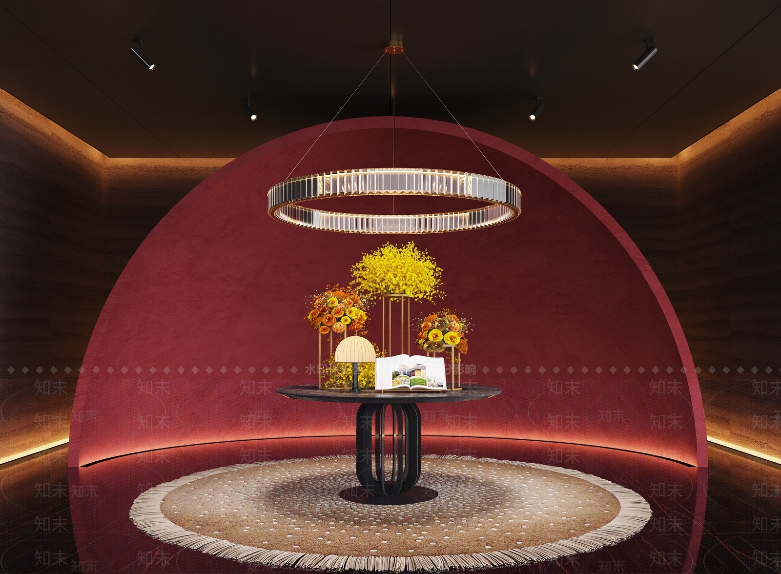 现代酒店大堂SU模型下载【ID:1189229339】