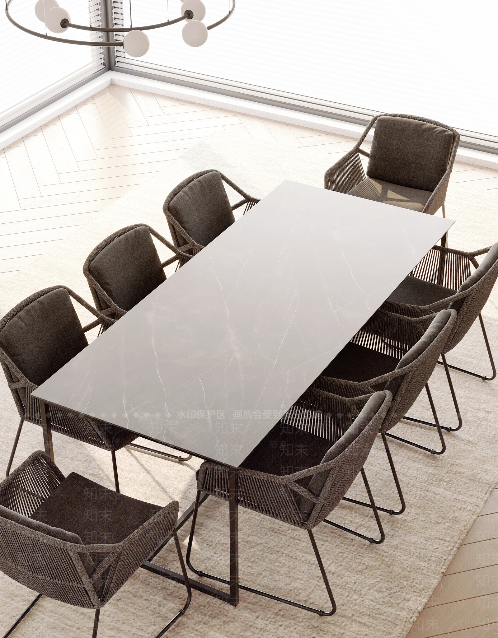 现代户外桌椅SU模型下载【ID:1189229900】