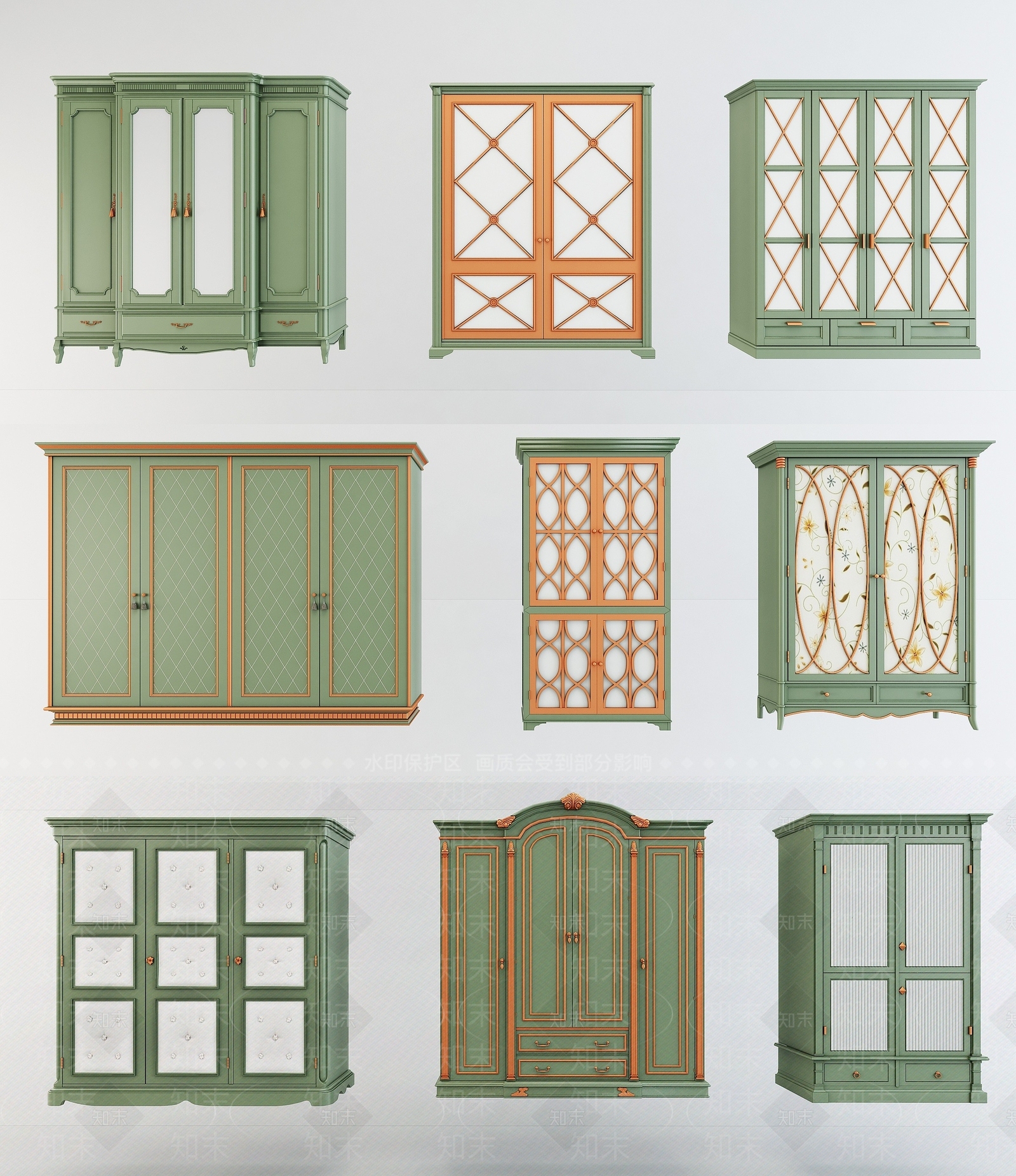 现代衣柜3D模型下载【ID:1189230330】