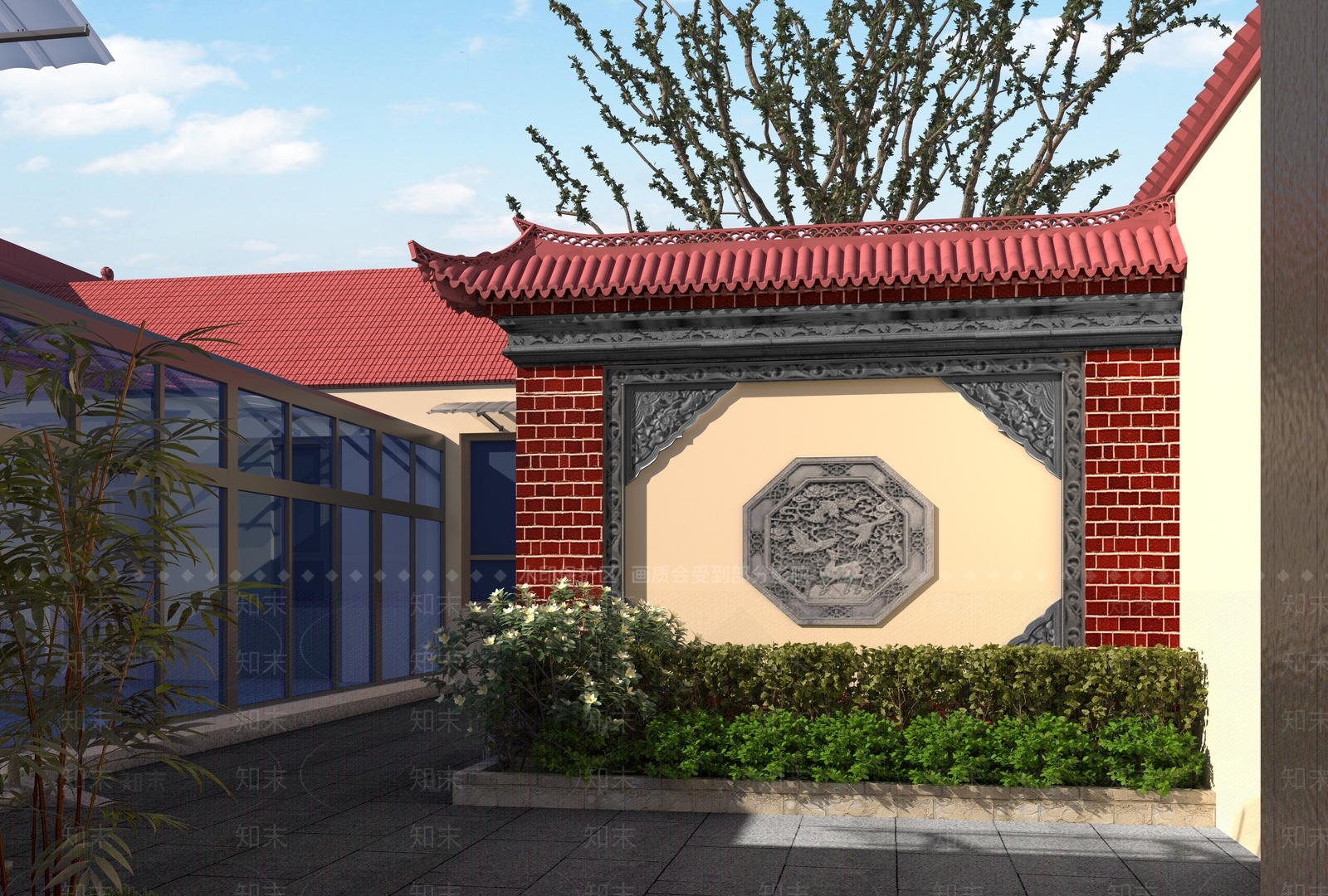 现代庭院3D模型下载【ID:1189235672】