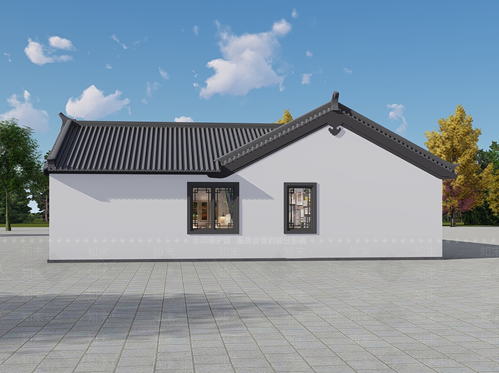 中式四合院SU模型下载【ID:1189236072】