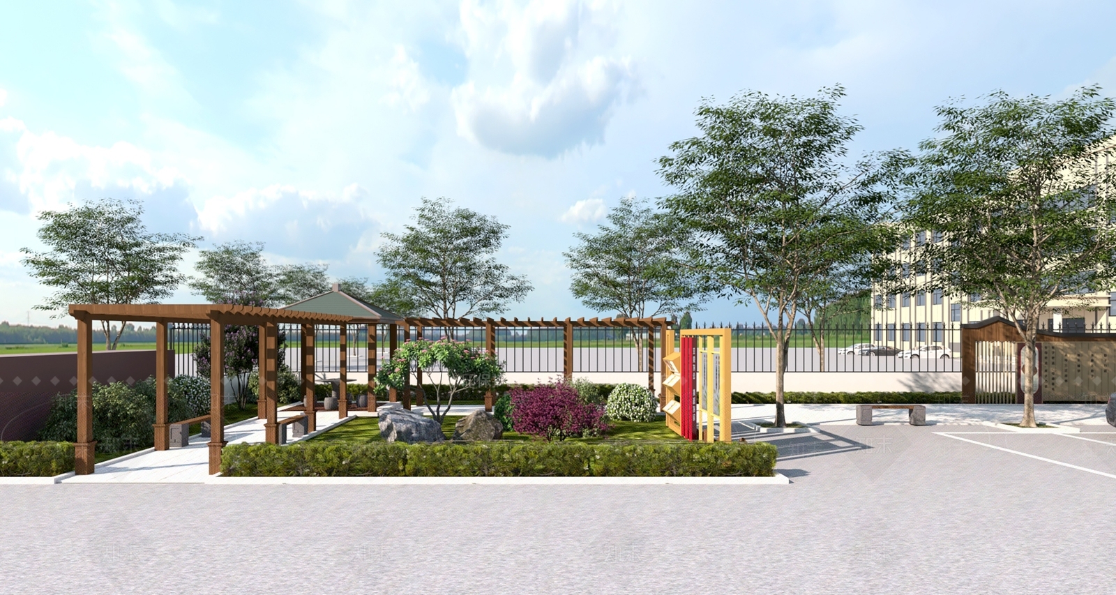 现代庭院3D模型下载【ID:1189236377】