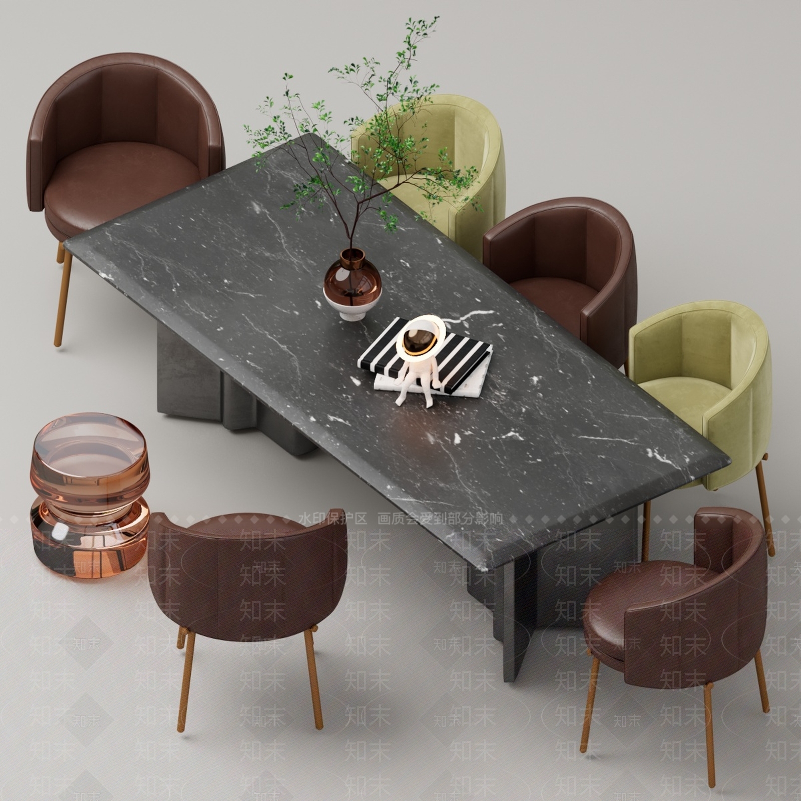 现代餐桌3D模型下载【ID:1189238574】