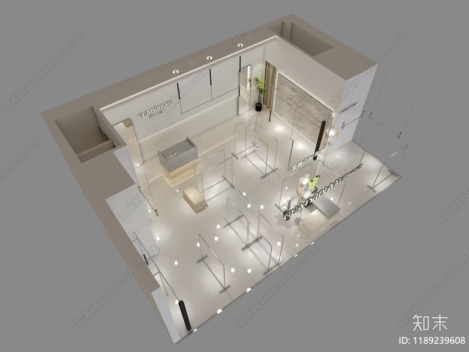 现代服装店cad施工图下载【ID:1189239608】