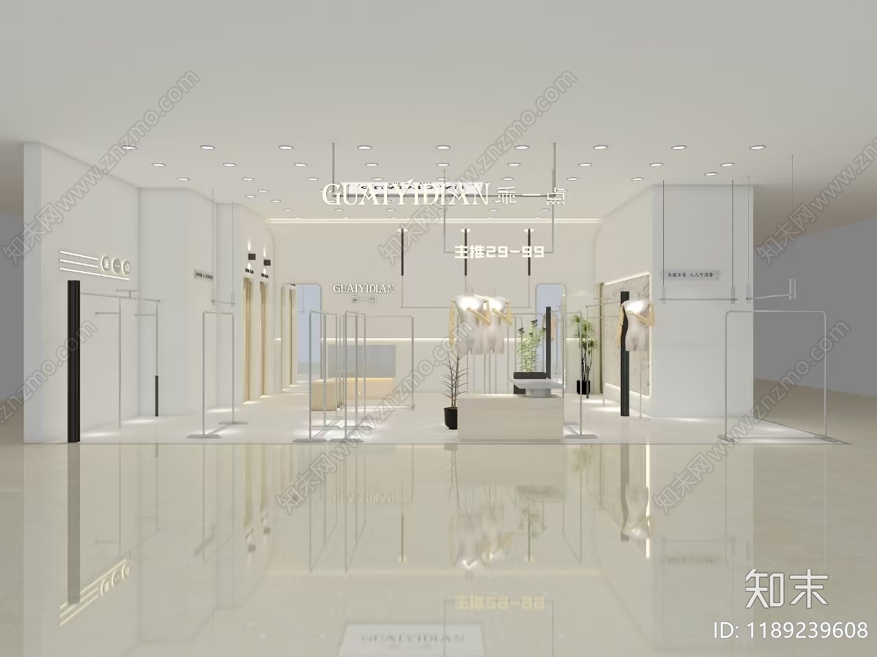 现代服装店cad施工图下载【ID:1189239608】