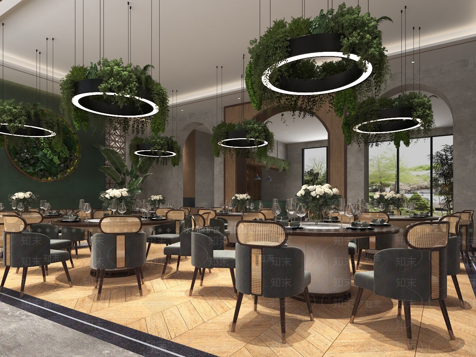 现代中餐厅3D模型下载【ID:1189240693】