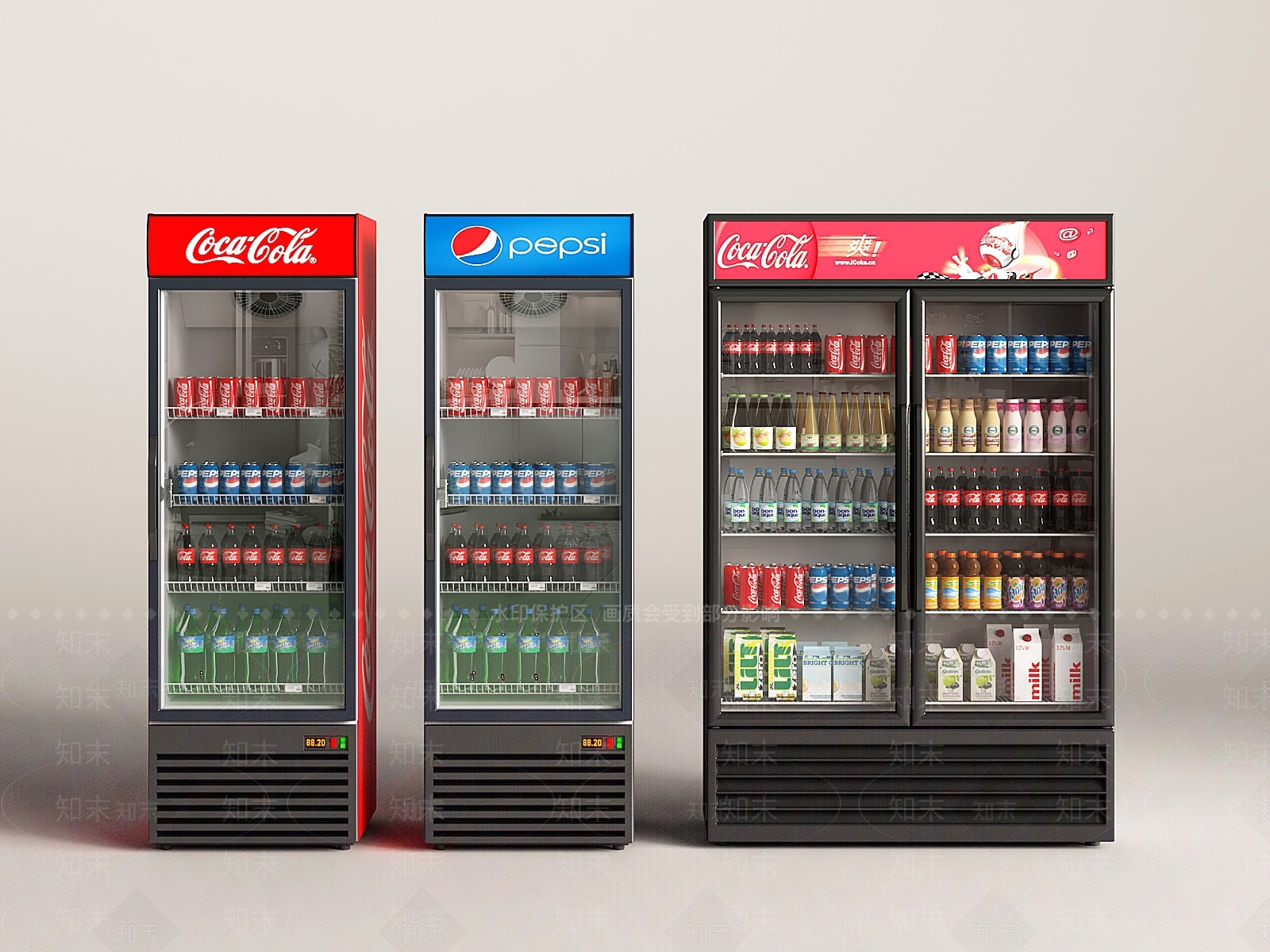 冰柜SU模型下载【ID:1189241136】