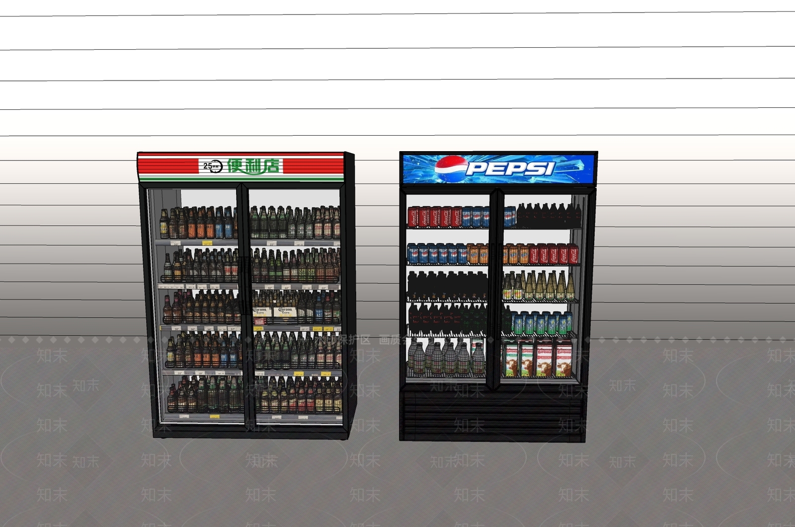冰柜SU模型下载【ID:1189242197】