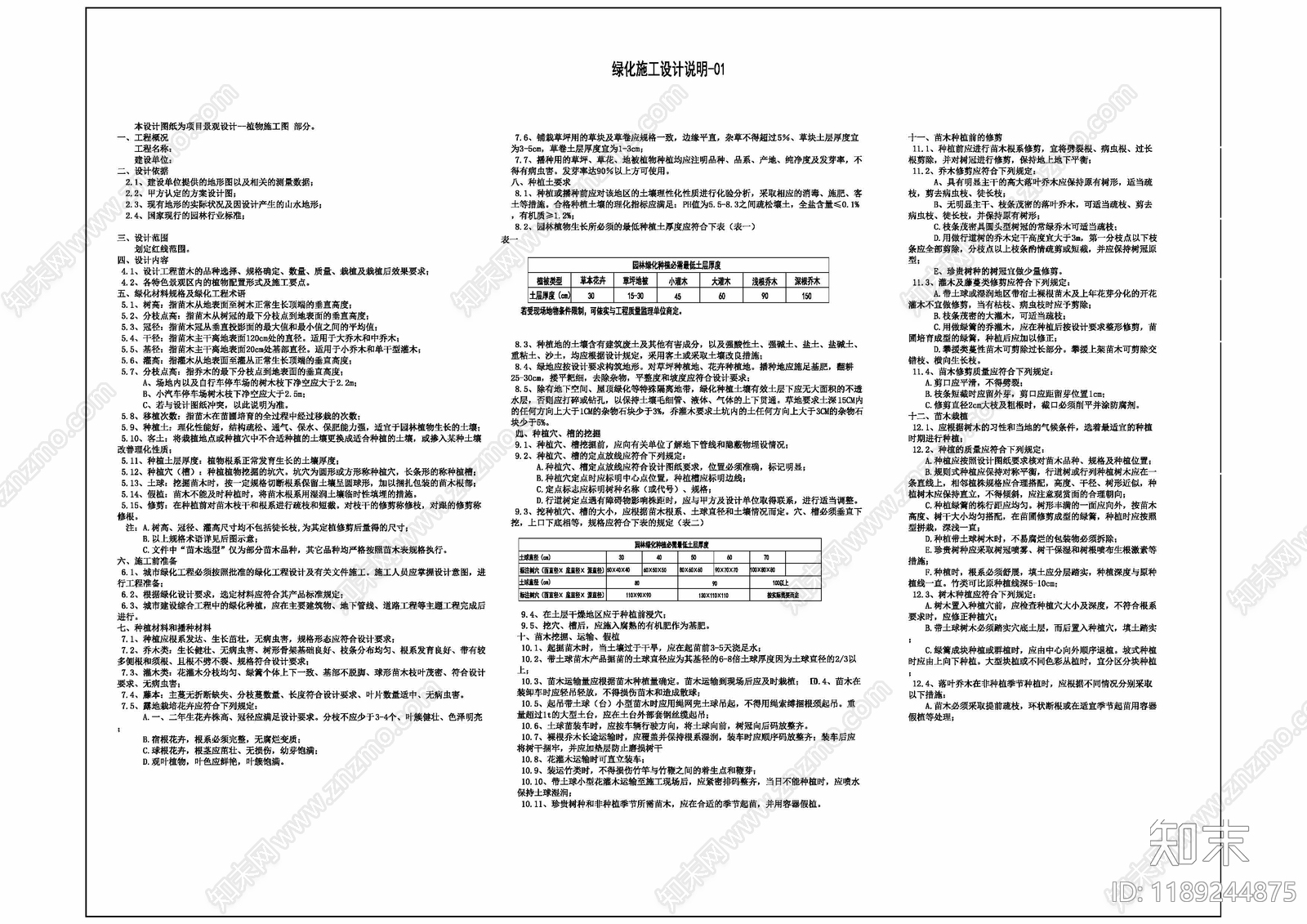 现代设计说明cad施工图下载【ID:1189244875】