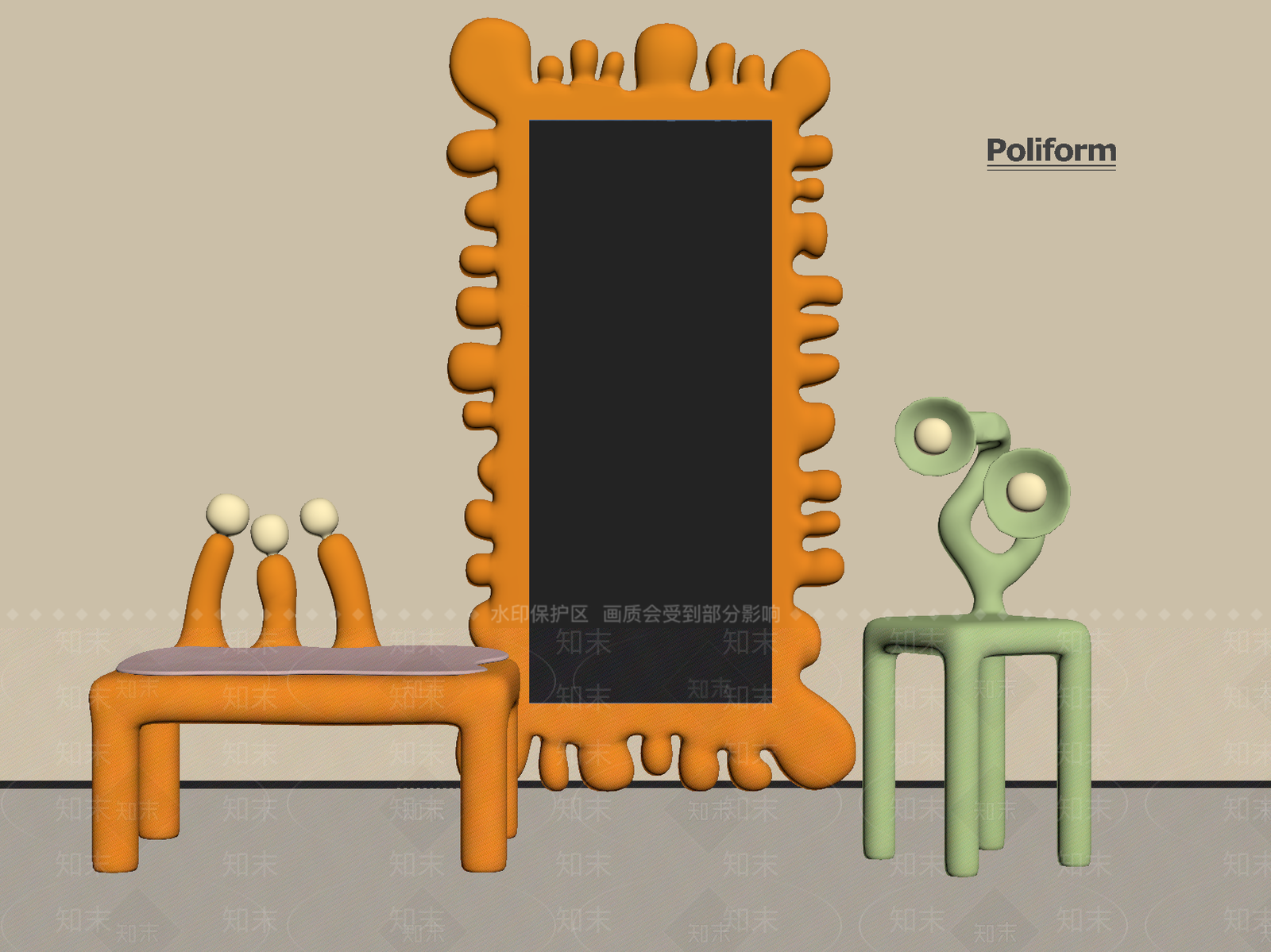 现代儿童椅SU模型下载【ID:1189246741】