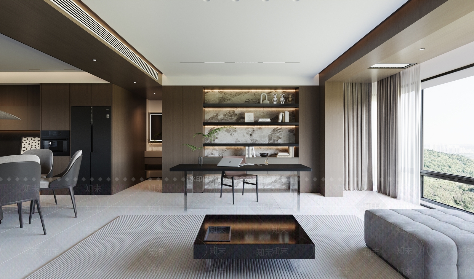 现代家居客厅3D模型下载【ID:1189247136】