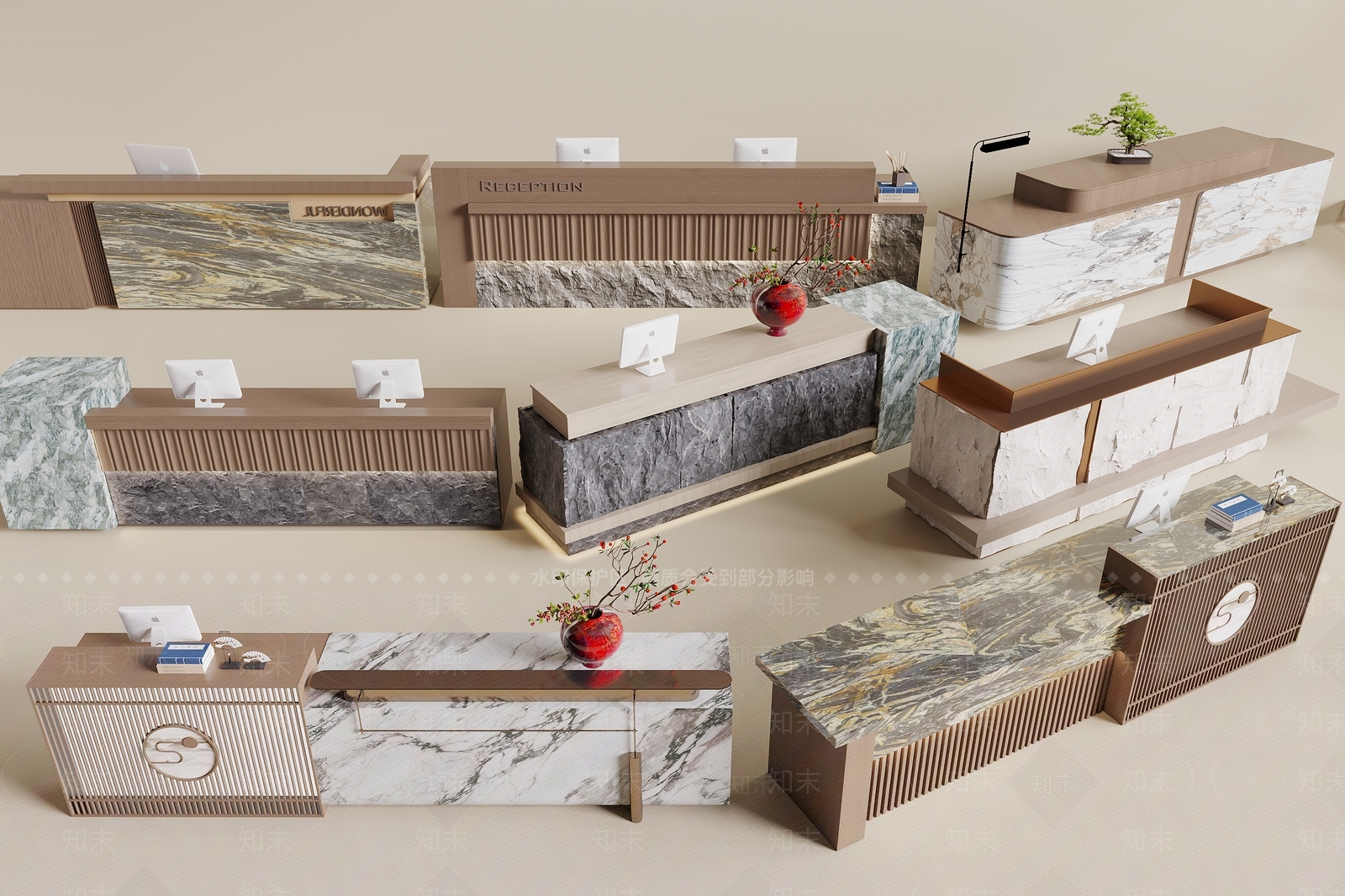 新中式收银台3D模型下载【ID:1189247203】