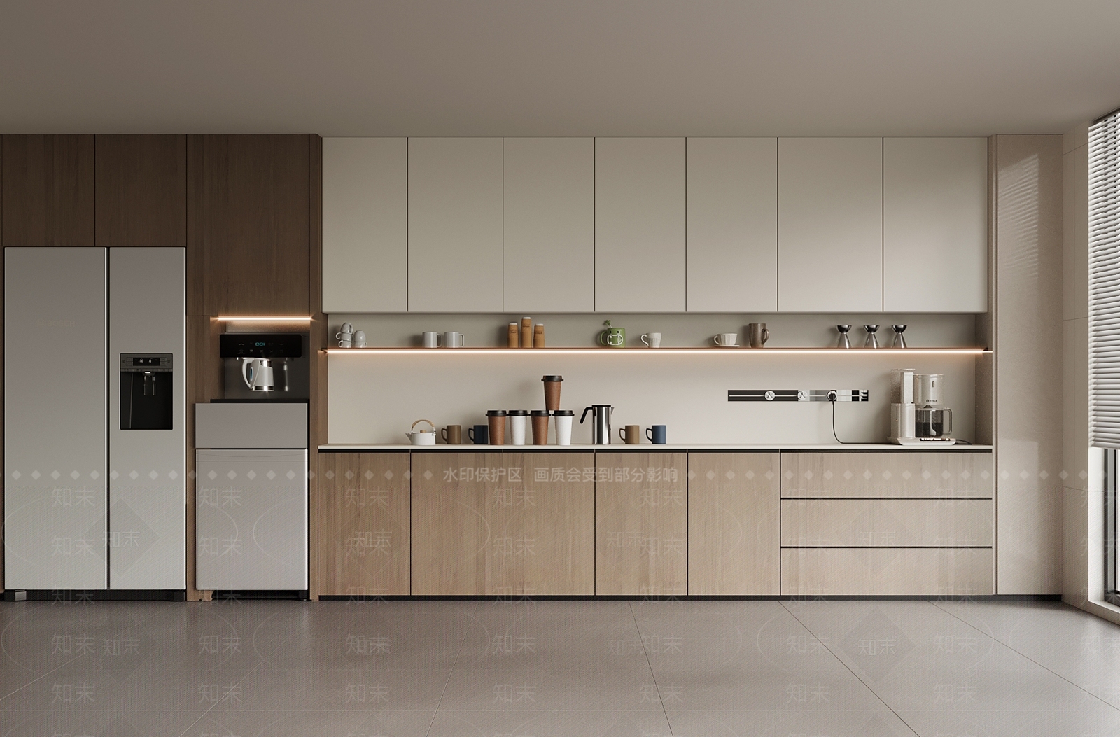 现代茶水间SU模型下载【ID:1189249850】