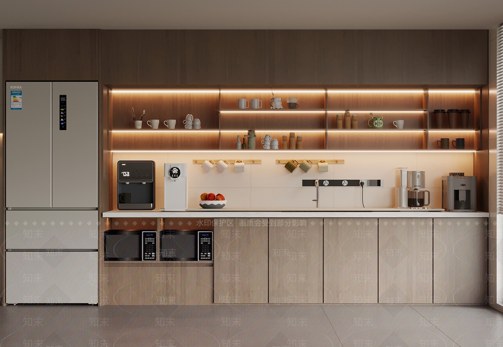 现代茶水间3D模型下载【ID:1189249889】