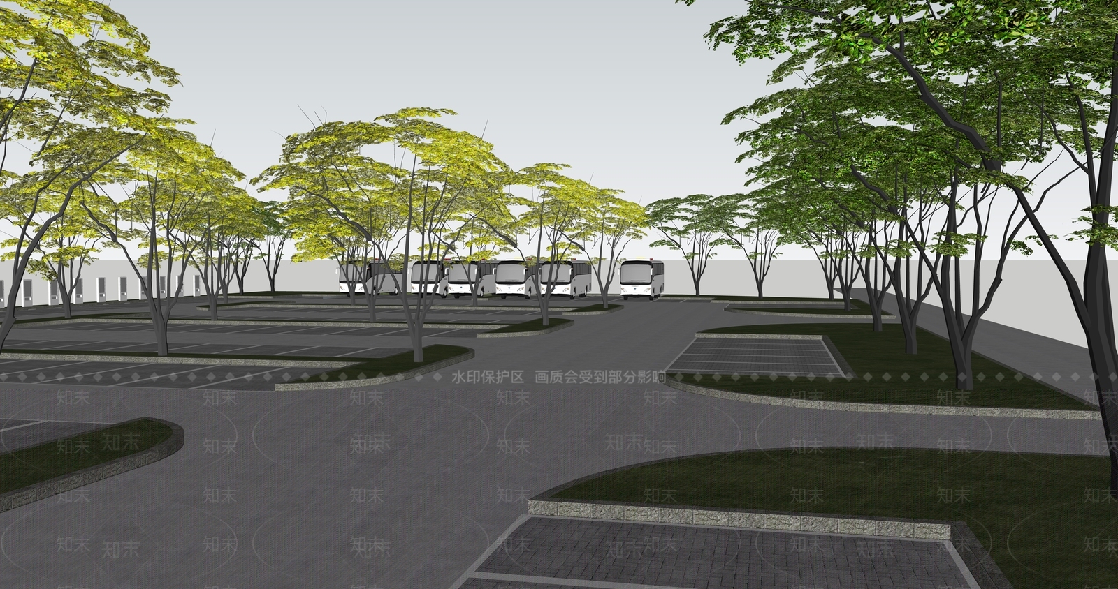 现代景观公园SU模型下载【ID:1189250270】
