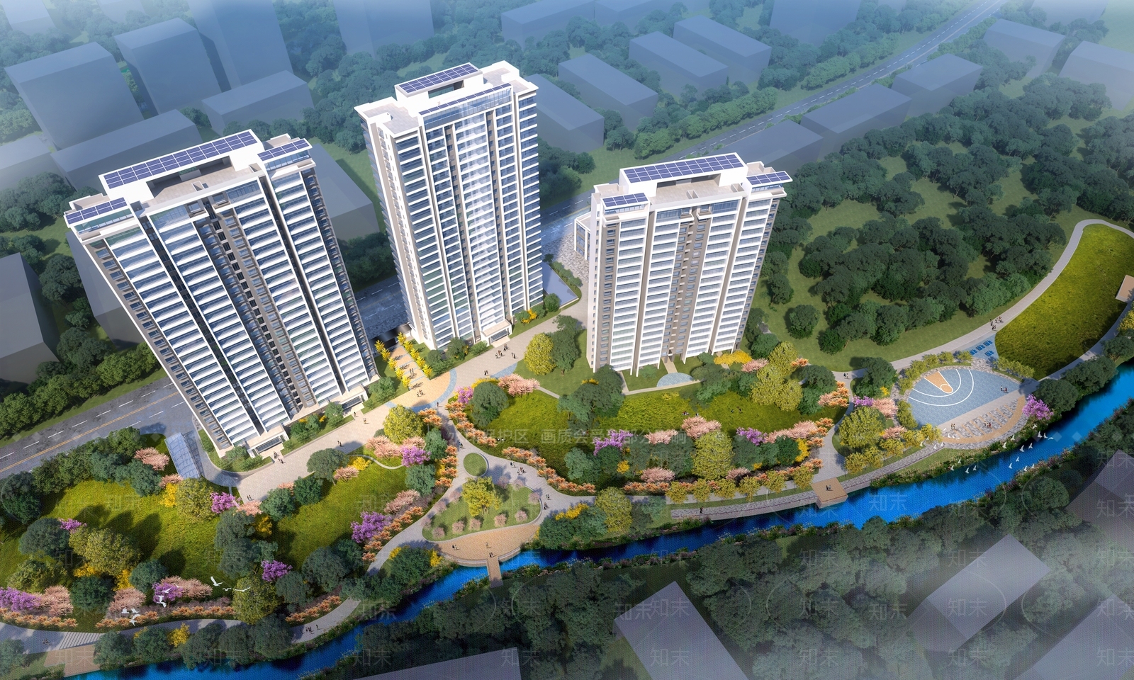 现代轻奢高层住宅SU模型下载【ID:1189252770】