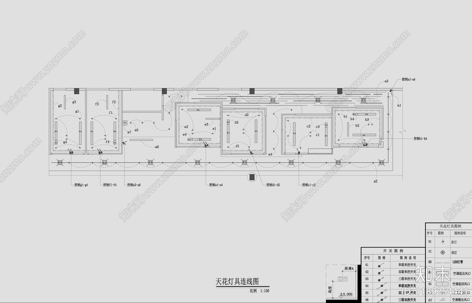 现代简约整体办公空间cad施工图下载【ID:1189254441】