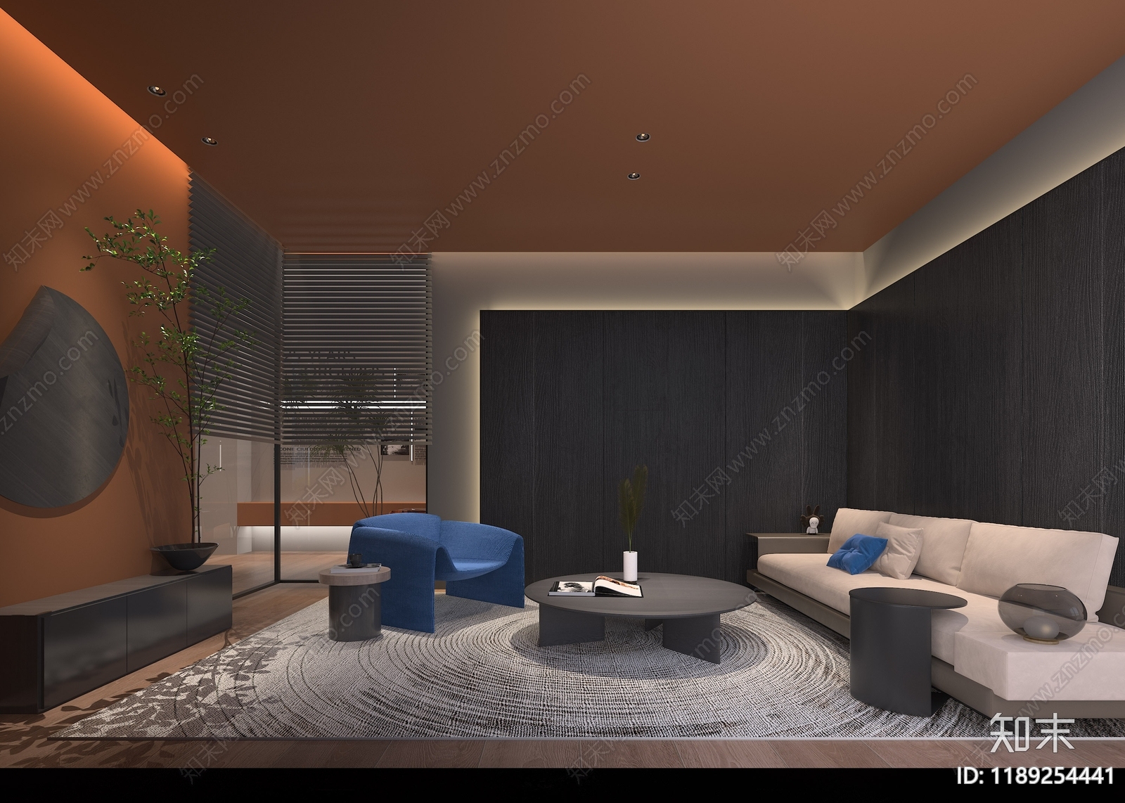 现代简约整体办公空间cad施工图下载【ID:1189254441】