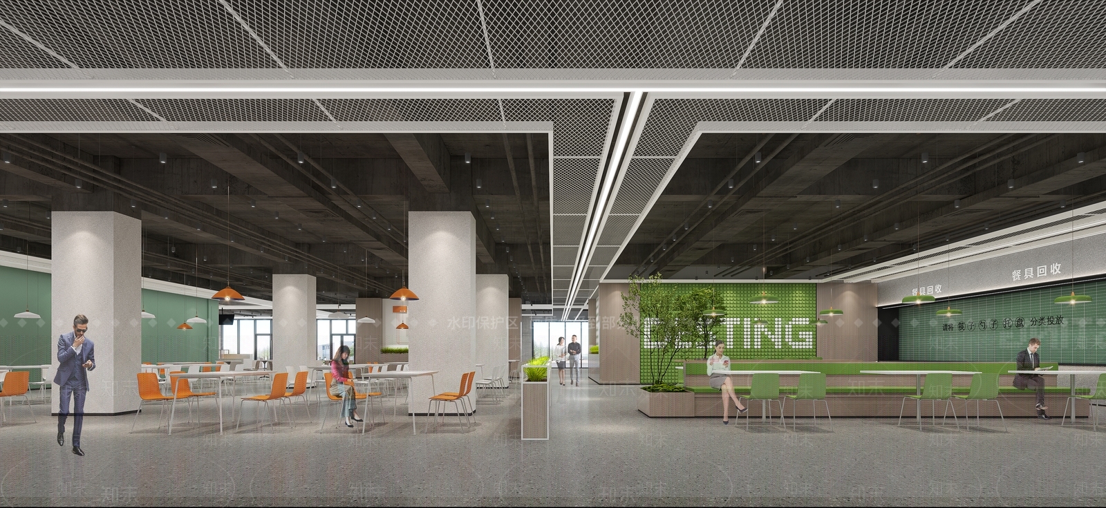 现代食堂3D模型下载【ID:1189261014】