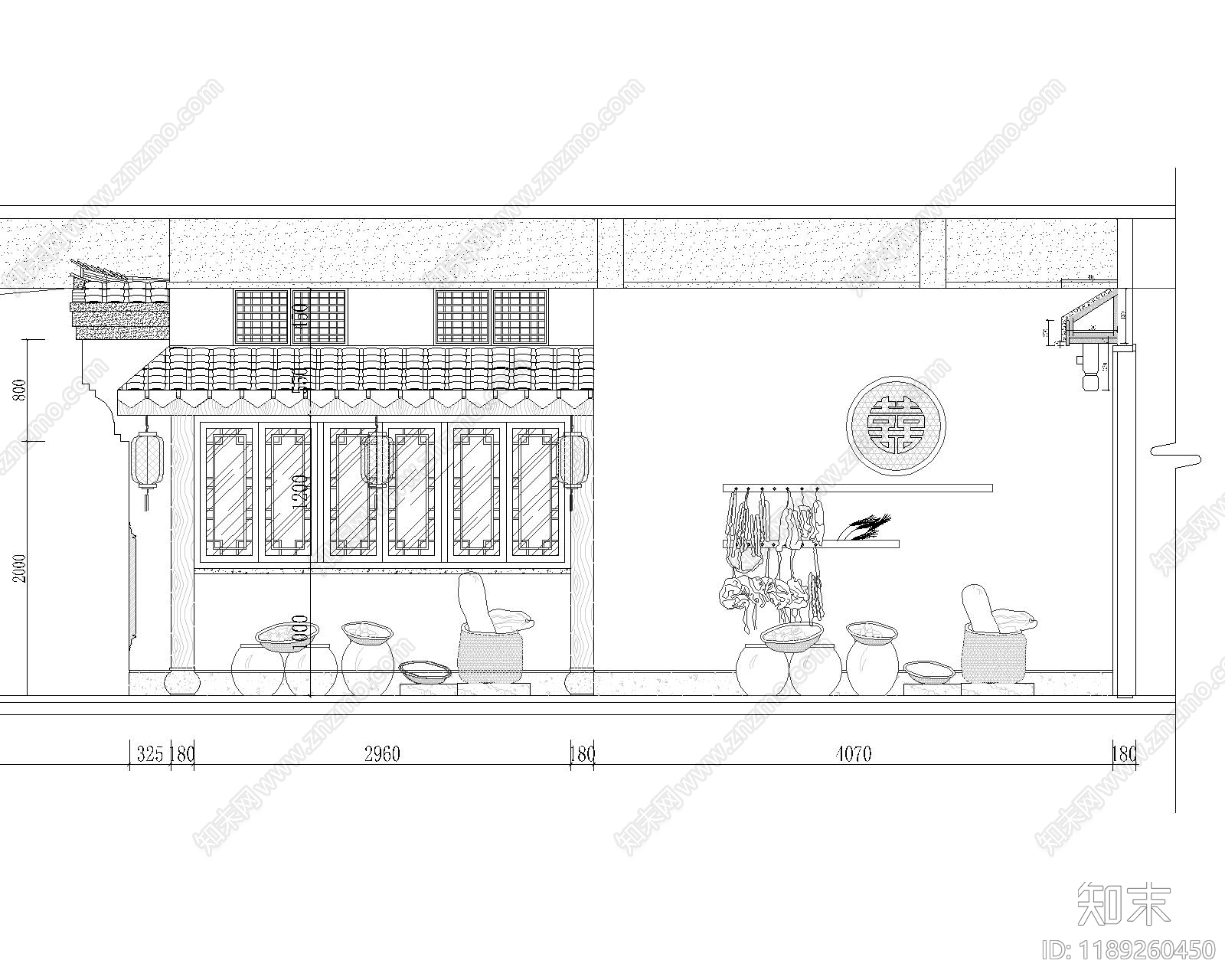 中式其他餐饮空间cad施工图下载【ID:1189260450】