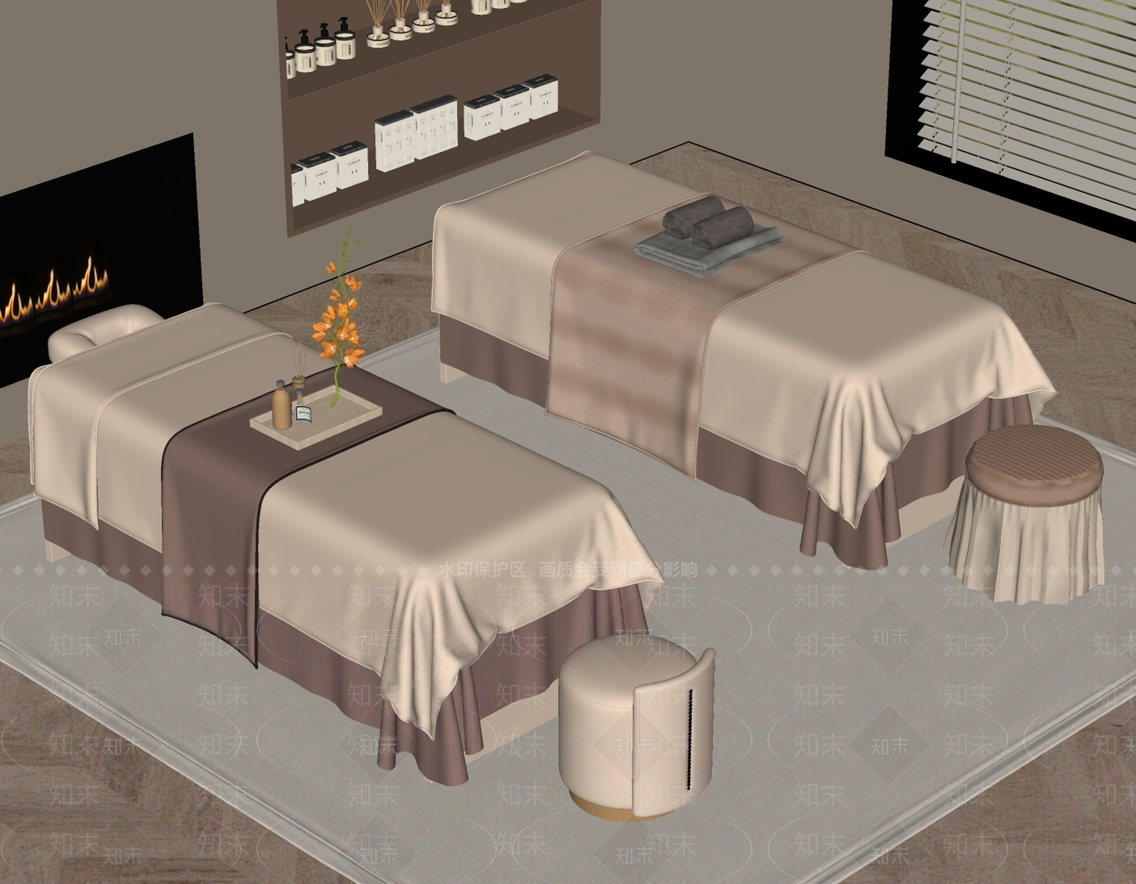 现代其他床具SU模型下载【ID:1189264142】