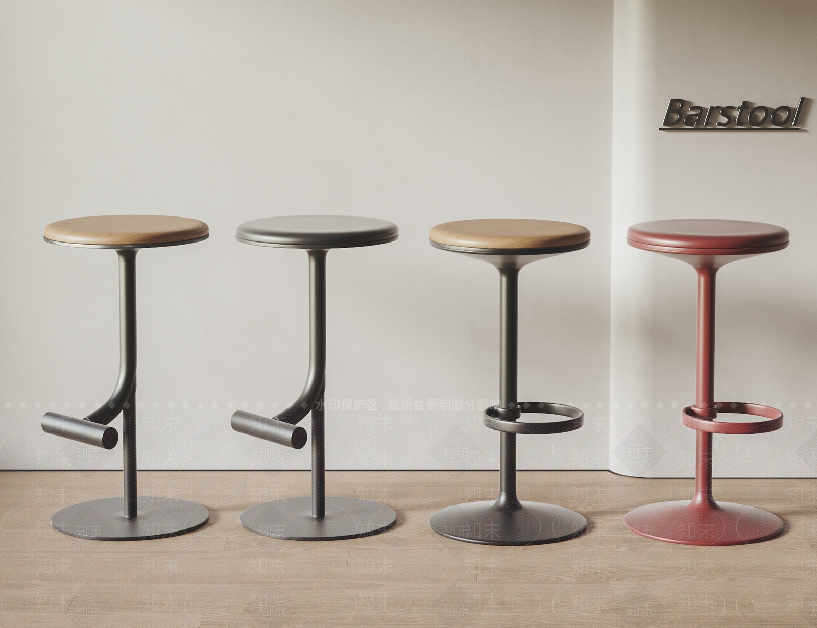 现代简约吧凳3D模型下载【ID:1189265927】