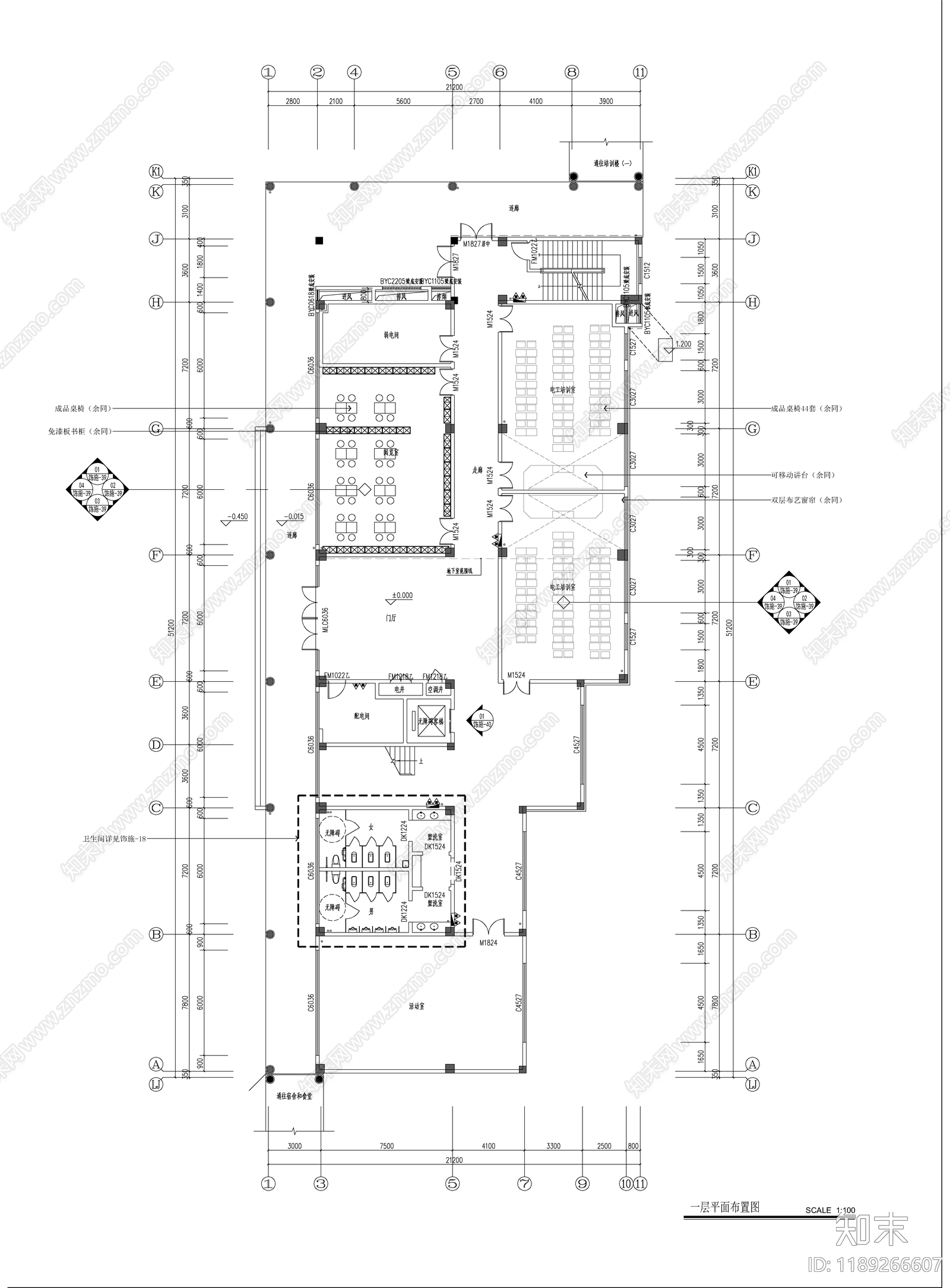 现代其他工装空间cad施工图下载【ID:1189266607】
