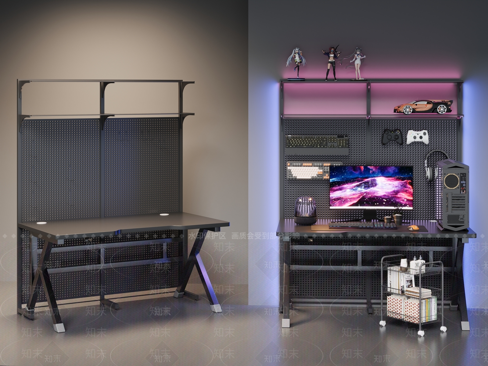 现代书桌3D模型下载【ID:1189266845】