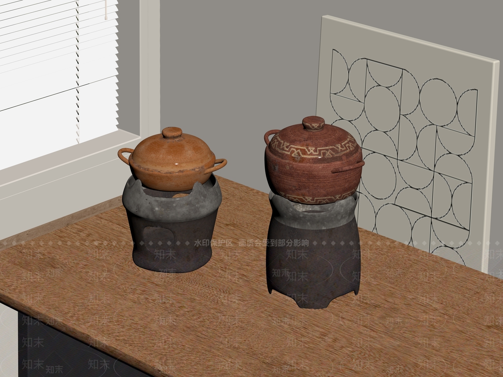 厨房用品组合SU模型下载【ID:1189269237】