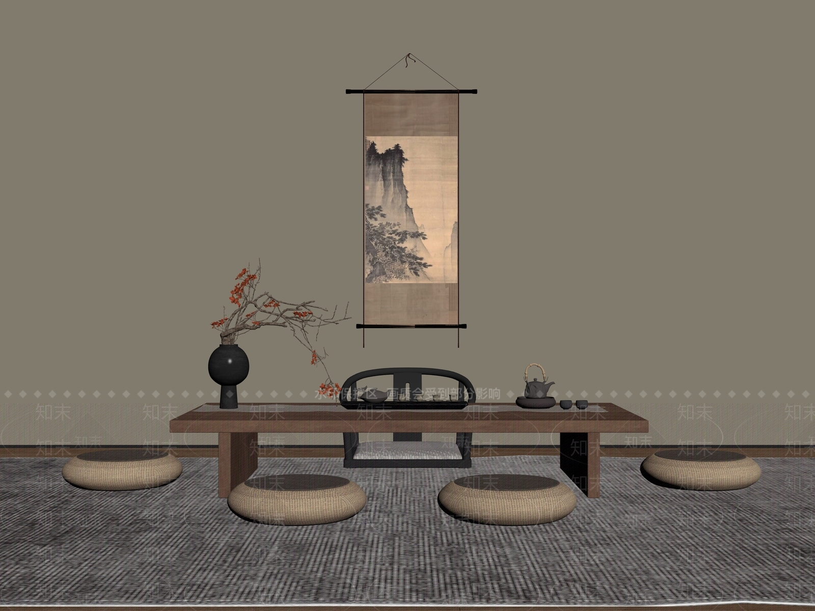 茶室SU模型下载【ID:1189271114】