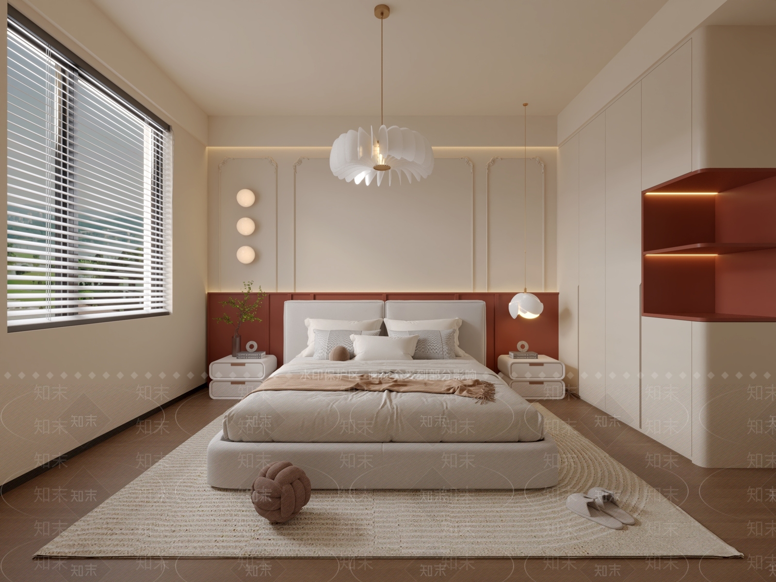 现代法式家居卧室3D模型下载【ID:1189271960】