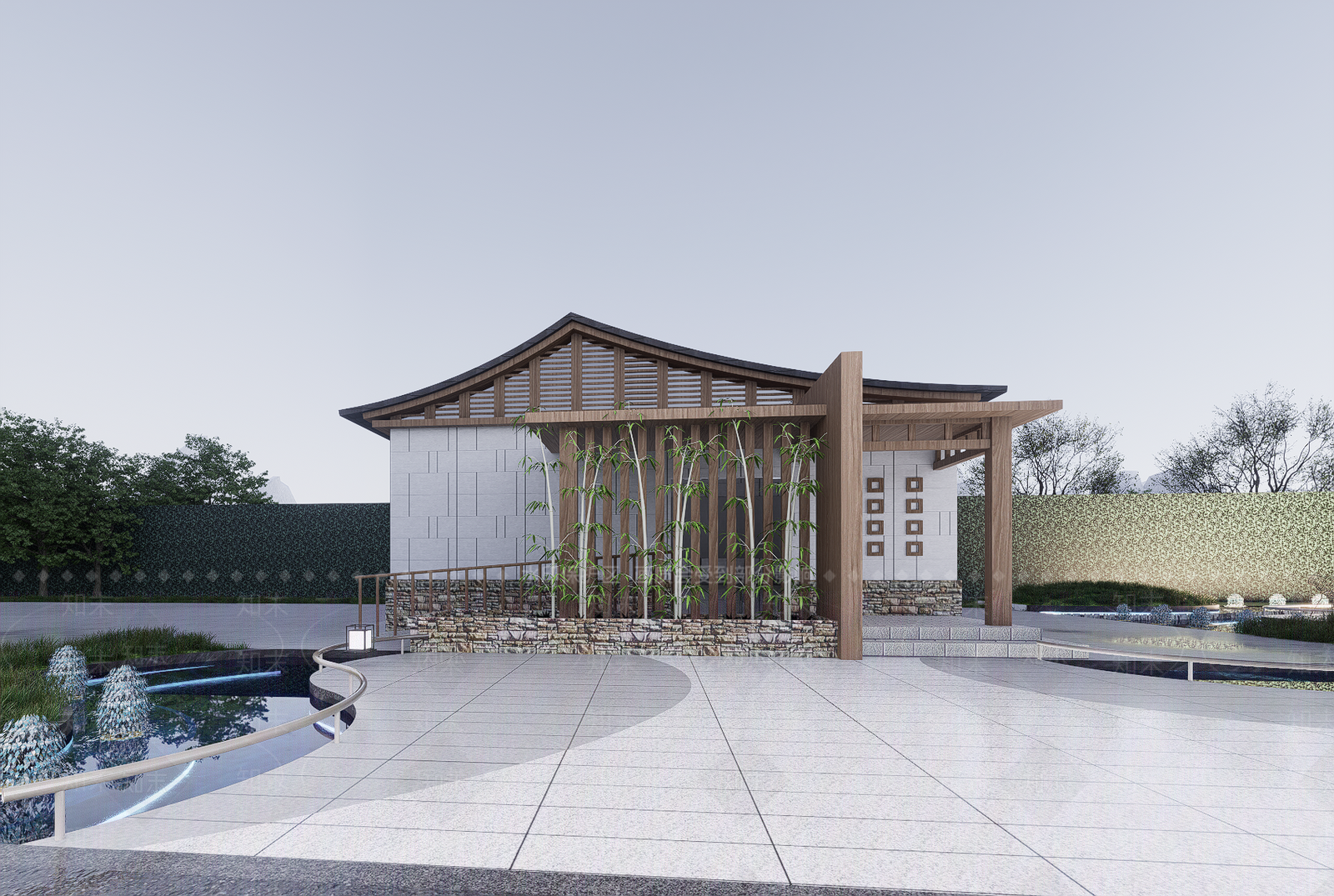 新中式中式小公建SU模型下载【ID:1189271535】