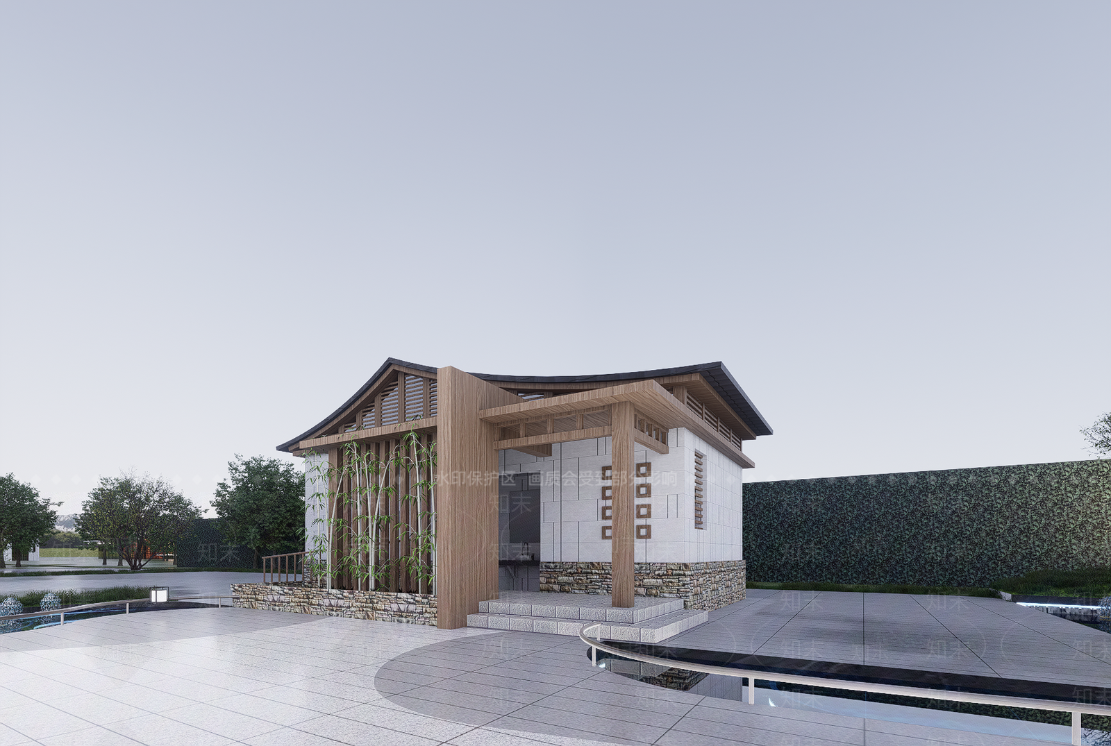 新中式中式小公建SU模型下载【ID:1189271535】