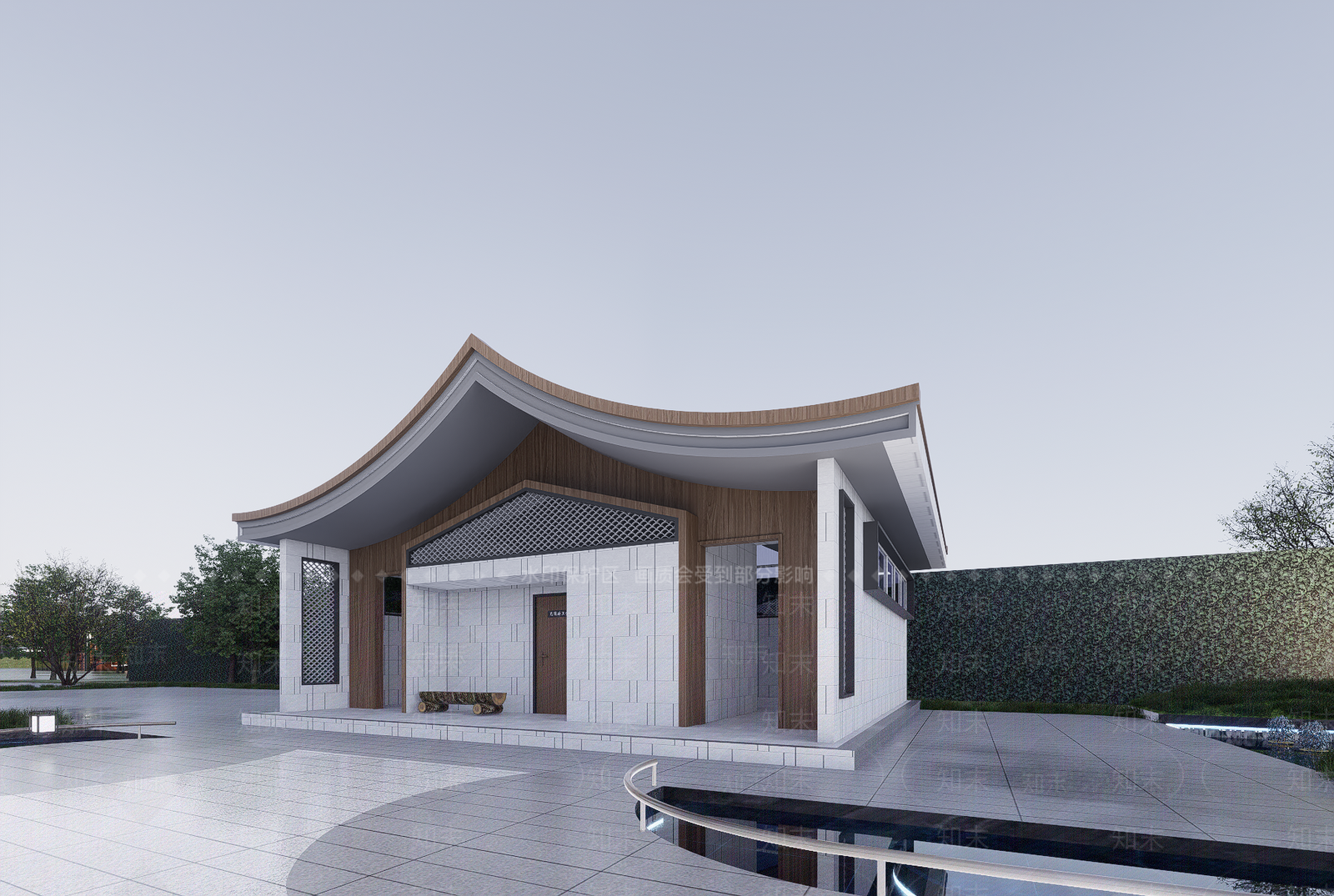 新中式中式小公建SU模型下载【ID:1189271791】