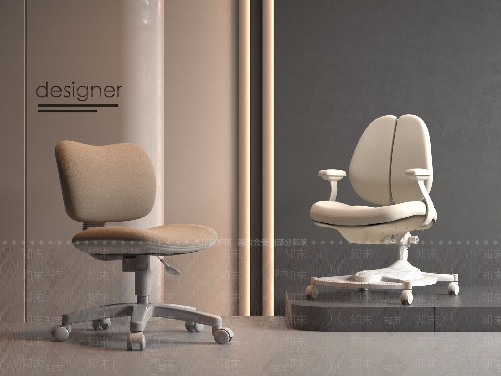 现代儿童椅3D模型下载【ID:1189272337】