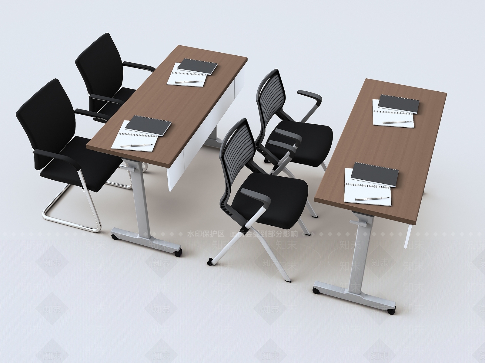 现代会议桌3D模型下载【ID:1189272416】