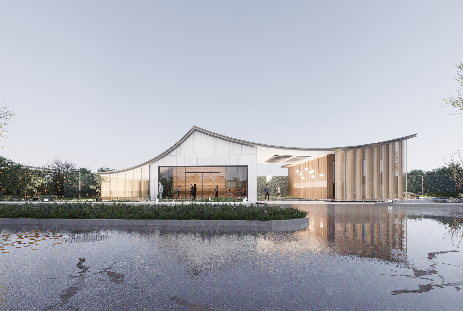 新中式中式办公楼SU模型下载【ID:1189272511】