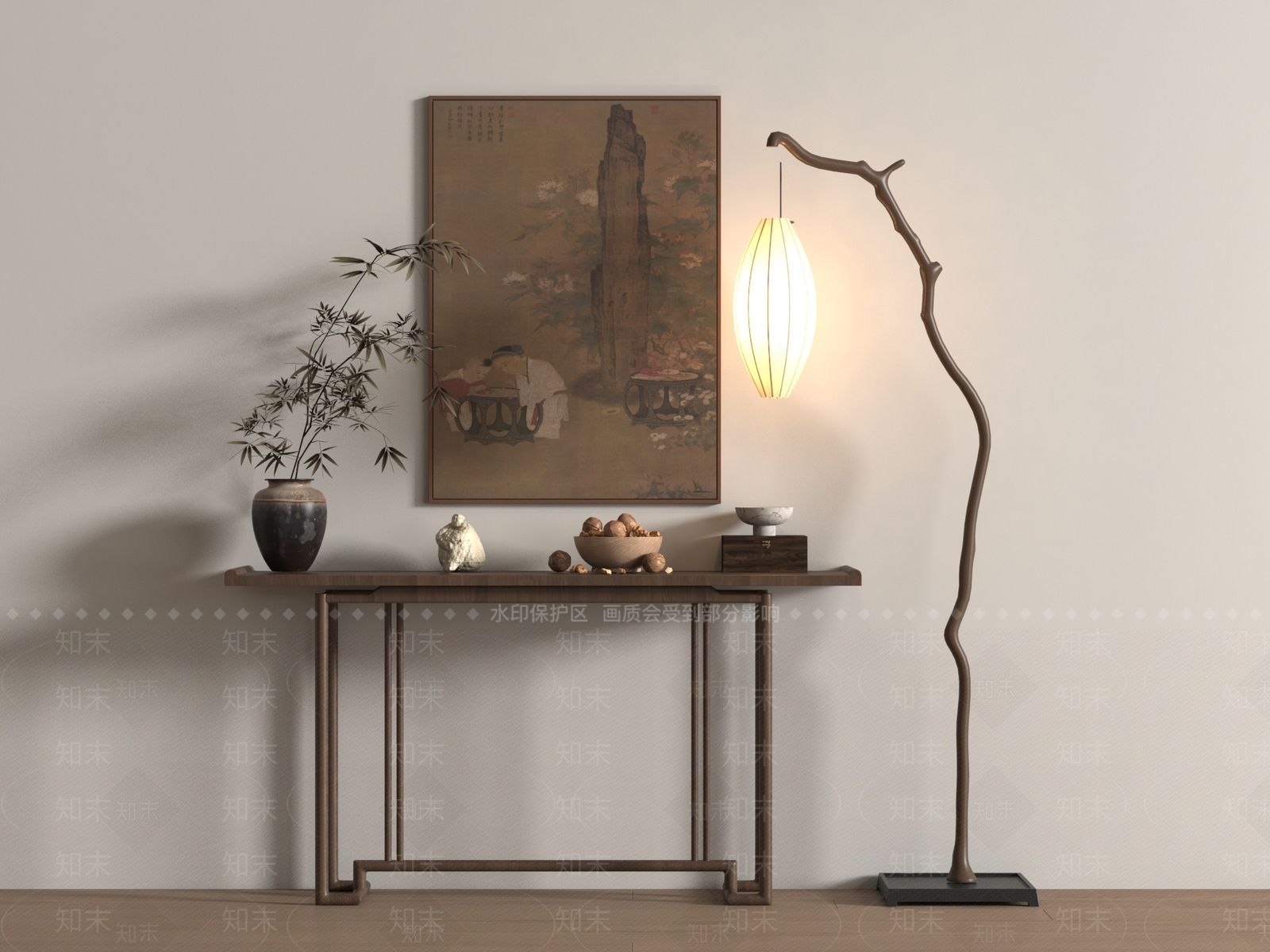 新中式条案3D模型下载【ID:1189273104】