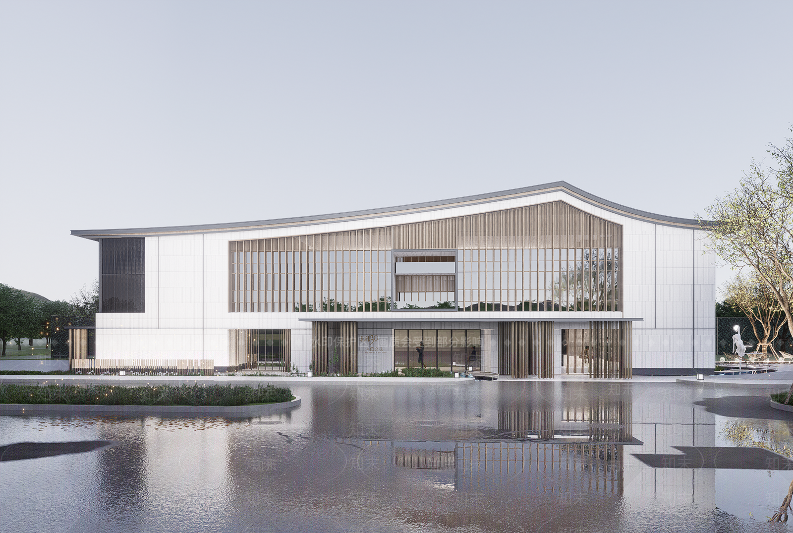 新中式中式办公楼SU模型下载【ID:1189273723】