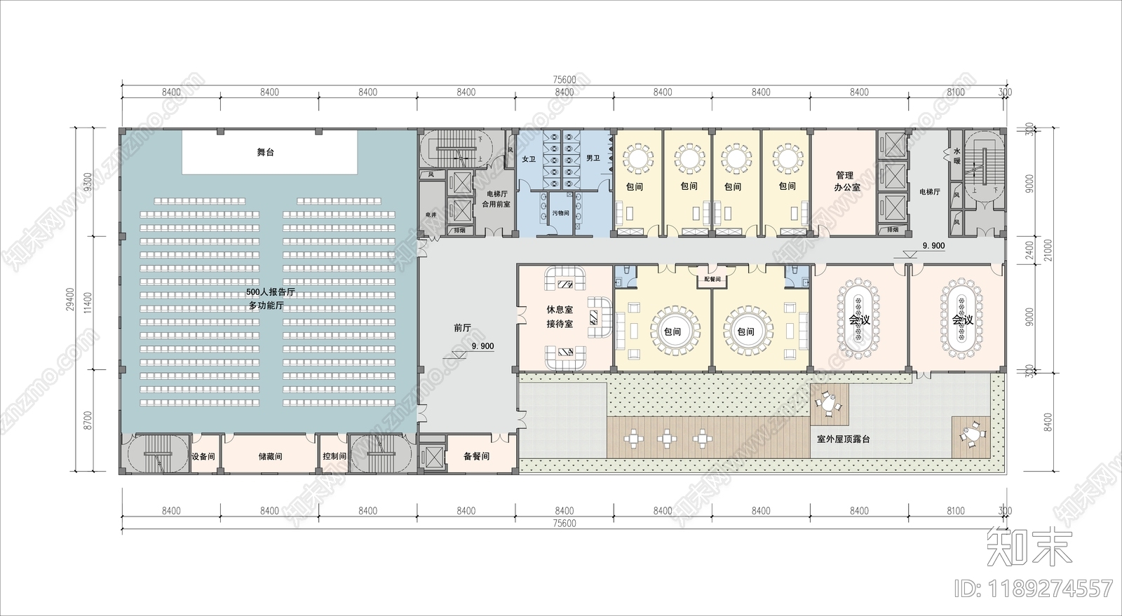 现代办公楼建筑cad施工图下载【ID:1189274557】
