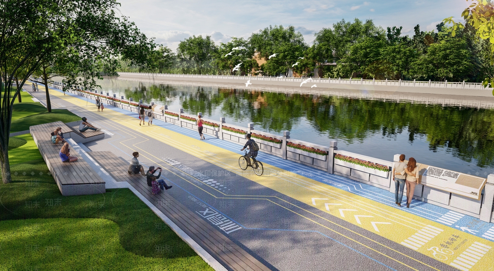 现代滨水景观SU模型下载【ID:1189278271】