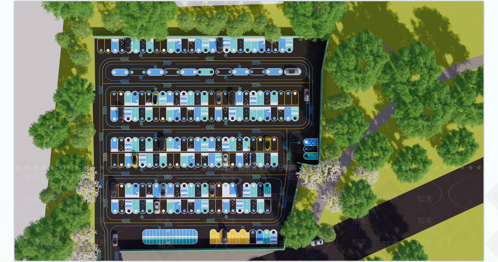 现代简约景观公园SU模型下载【ID:1189278708】