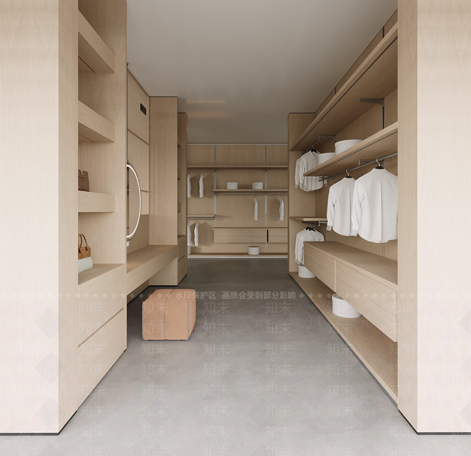 侘寂衣帽间SU模型下载【ID:1189283244】